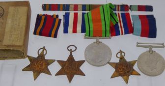 Set of WWII Medals, awarded to CPL. Chisholme, including George VI, The Defence Medal, France and