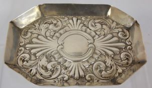 A Sterling Silver Trinket Tray, London hallmark, dated 1895, mm Frederick Bradford Macrea, approx 13