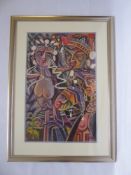 Sisa van H 2000, An Original Mixed Media Painting, depicting African women approx 68 x 44 cms,