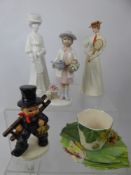 Miscellaneous Porcelain Figurines, including Goebel 'Sweep' and 'Centre Court' together with