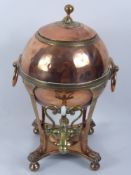 A 19th Century Copper and Brass Samovar, approx 45 cms.