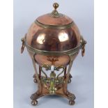 A 19th Century Copper and Brass Samovar, approx 45 cms.