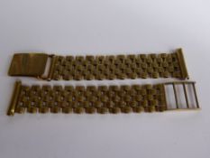 A Gentleman's 9ct Gold Wrist Wear Watch Bracelet, approx 14 cms, approx 16.9 gms