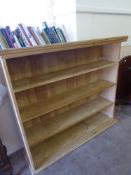 A Vintage Pine Three Shelf Display Unit, approx 140 x 37 x 125 cms.