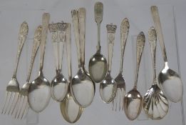 A Quantity of Commemorative Spoons and Forks, including Queen Victoria Jubilee, George V Silver