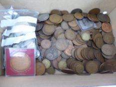 A Collection of Miscellaneous GB Coins, including pennies, halfpennies, threepence pieces, sixpences