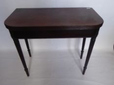 An Antique Mahogany Card Table, approx 86 x 84 x 74 cms.