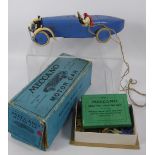 A Vintage Meccano No 2 Motor Car Constructor, assembled as a two seater sports racing car on long