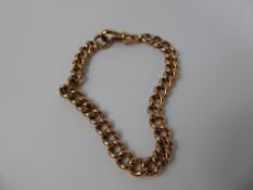 A Lady's Antique 9ct Rose Gold Bracelet, (links hallmarked) approx 15 gms