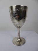 A Victorian Silver Goblet, Sheffield hallmark, dated 1888, mm Atkin Bros, approx 80 gms