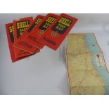 Seven Vintage Shell Road Maps of Australia, including Adelaide, Queensland, Western Australia, North