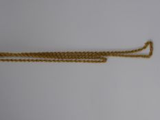 An Antique 14 ct Gold Muff Chain, approx 136 cms, approx 27.5 gms