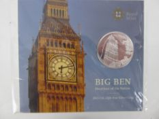 A Silver £100 Big Ben Royal Mint Commemorative Coin, in original slip.