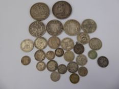 Miscellaneous Silver GB Coins, including 1889, 1890 Full Crowns, 1886, 1892 and 1915 Half Crown