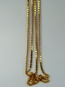 A Lady's 14 / 15 ct Yellow Gold Waist Chain, approx 69 gms, 1960's style disc and wire form design.