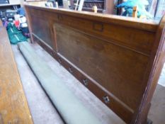 A Vintage Oak Prayer Kneeler, approx 220 x 57 x 79 cms.