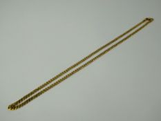 A Lady's 15 ct Yellow Gold Curb Link Necklace, approx 42 cms, approx 9.5 gms.