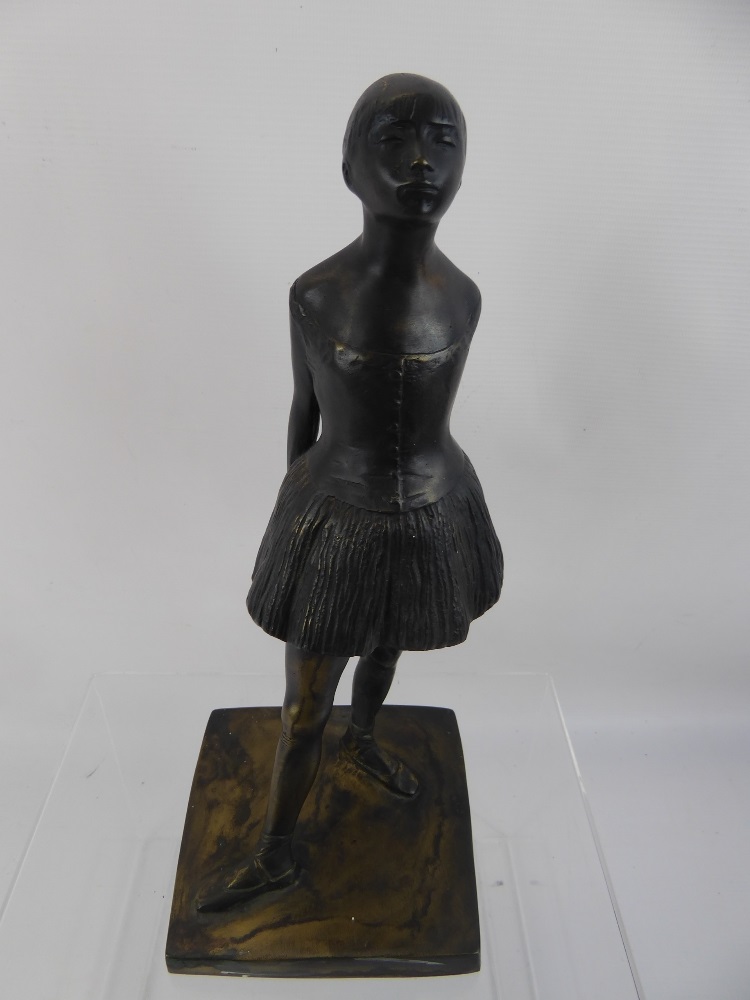 After Degas, a bronze statuette depicting a ballerina, approx 34 cms. - Image 2 of 2