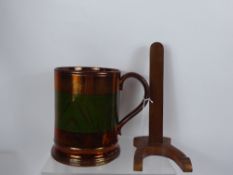 A Six-Pint Copper Lustre Tankard.