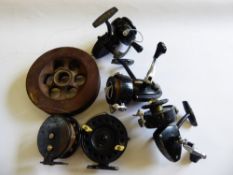 Vintage Fishing Reels, including K.P. Morris & Co., Elite, mainly spinning reels.