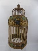 A Decorative Wicker Bird Cage, approx 52 cms dia.