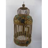 A Decorative Wicker Bird Cage, approx 52 cms dia.