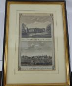 Black and White Prints, depicting Dulwich College, Surrey and Camberwell, twinned frame approx 20