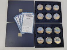 A Set of Silver Heraldic Numisproof Iconic London Coin Collection, limited edition nr 00449, with