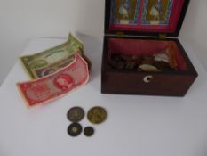 A Miscellaneous Collection of Coins and Bank Notes, including GB, All World Crowns together with a