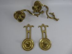 A Pair of Piano Brass Lights.