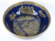 A 1920's Crown Devon Lustre Ware Fielding's Bowl, 'Temple' design, approx 23 x 10 cms