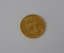 1906 Edward VII Gold Full Sovereign.