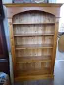 A Four-Shelf Pine Open Book Case, approx 106 x 34 x 168 cms.