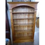 A Four-Shelf Pine Open Book Case, approx 106 x 34 x 168 cms.