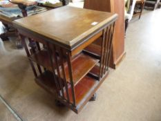 A Mahogany Two-Tiered Revolving Book Case, approx 47 x 47 x 69 cms.