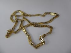 An 18 ct Yellow and White Gold Curb Link Neck Chain, approx 60 cms, approx 40.5 gms