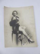 Theatrical Ephemera, 1920's, 30's and 40's Black and White Signed Photographs and Postcards of