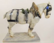 A Generously Proportioned Royal Copenhagen Porcelain Figurine, entitled 'The Percheron Cart Horse'