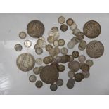 Miscellaneous Silver Pre-1920 GB Coins, including 1893, 95, 99 crowns, sixpences and threepenny