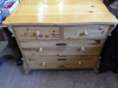 A French Style Pine Chest of Drawers, the chest having two short drawers to top with two long under,