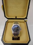 A Gentleman's Breitling 'Windrider Wings' Stainless Steel Wrist Watch