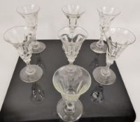 Ten Cut Glass 19th Century Port Glasses, plus one single glass. (11)