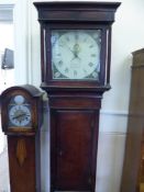A Late 18th Century William Edwards (Bishops Castle) Long Case Clock, hand painted dial, spandrels