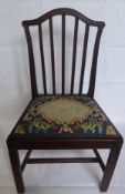 Six Victorian Dining Chairs, together with two split-back and a pair of roped back with needle point