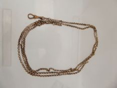 An Antique 9ct Gold Part Rope Chain, approx 17 gms (af)