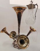 Miscellaneous Silver Plate, including a Victorian epergne. (waf)