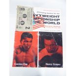 An Official Programme for the World Heavy Weight Contest of 1963, featuring USA's Cassius Clay vs