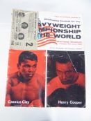 An Official Programme for the World Heavy Weight Contest of 1963, featuring USA's Cassius Clay vs