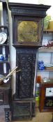 W. Nicholas (Birmingham) 8 Day Long Case Clock, mahogany case with decorative carving to door panel,