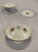 A Royal Doulton 'Chateau Rose' Part Dinner Service, comprising two meat plates, two vegetable